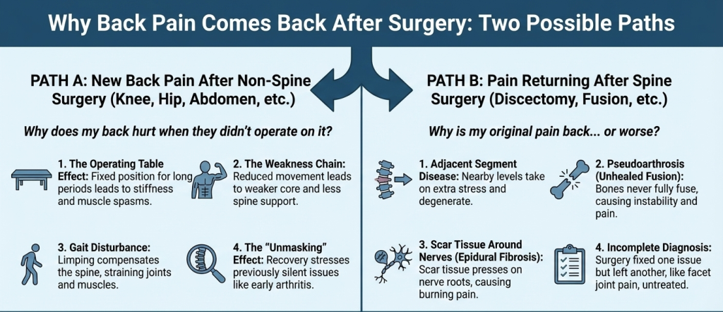 back pain after surgery